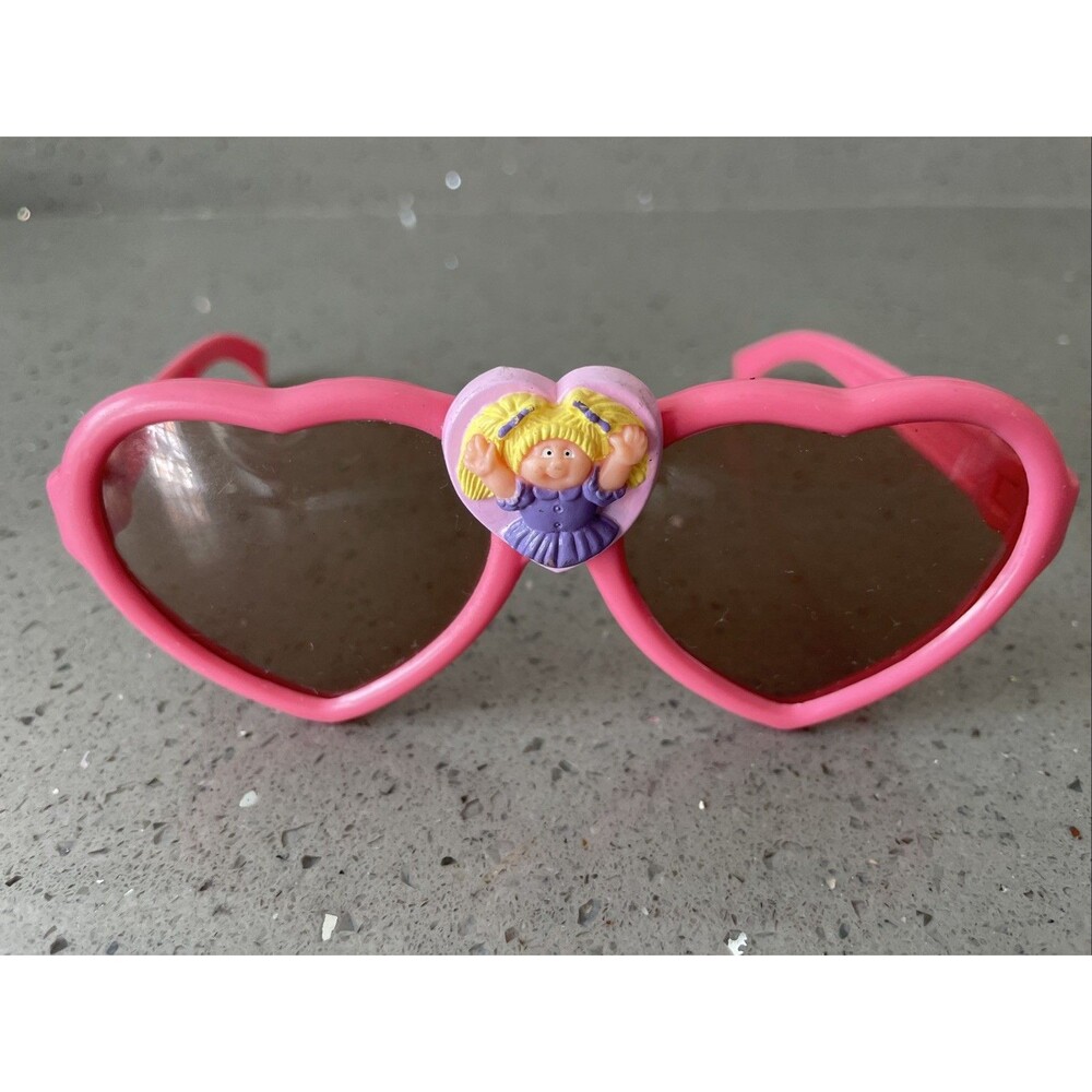 Vintage CPK Cabbage Patch Kids Children's Heart Sunglasses 1984 Pink